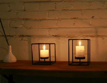 極簡鏤空鐵藝燭台(2入)組 室內擺件 送禮