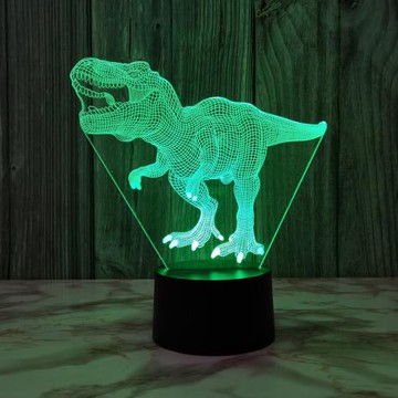 七彩霸王龍小夜燈usb插電兒童房臥室床頭燈桌面裝飾臺燈小孩禮物