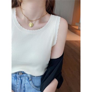 針織小吊帶背心女2026新款春季西裝內搭打底修身薄款冰絲無袖上衣