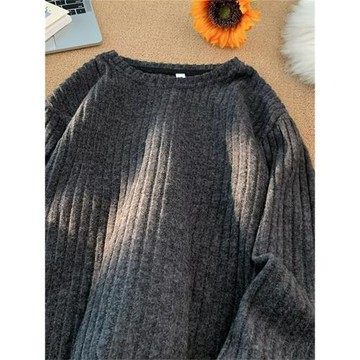 美式磨毛衛衣男秋冬季潮牌寬松慵懶長袖T恤高級感休閑內搭打底衫