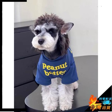 【台灣出貨】狗狗衣服 潮牌 透氣 雪納瑞 泰迪 比熊 博美 茶杯犬衣服 寵物服飾 狗狗保暖衣服 加絨衛衣比熊  狗衣服