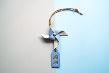 香港製做 車用 掛飾 車掛 平安 皮風車【自由拼色加刻字 可客製】