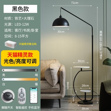免運 開立發票 客廳釣魚燈沙發邊幾落地燈臥室床頭雙層置物架氛圍裝飾燈立式臺燈 快速出貨