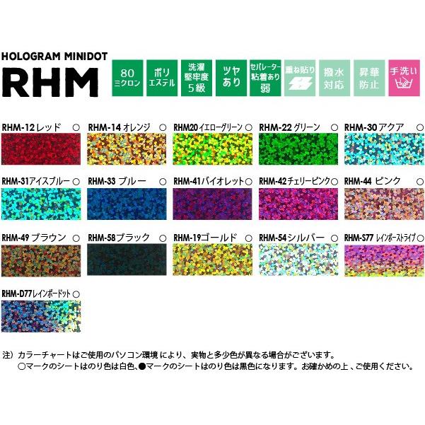 [アウトレット品] ホログラムミニドットRHM 305mm×5mロール カッティング用アイロンシート RHM-WH ステカSV-12 シルエットカメオ スキャンカット対応