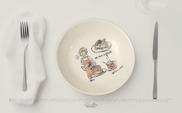 春郎陶-甜點師的日常-圓瓷盤 14.8cm