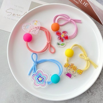 ❤️台灣現貨❤️韓版可愛髮圈 塗鴉壓克力髮繩 甜美少女感髮式 百搭髮圈 A01