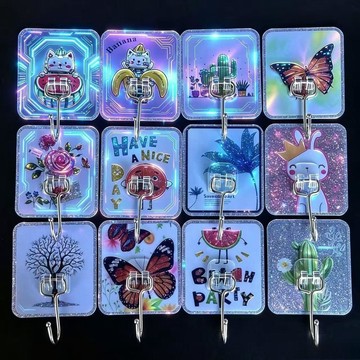 臺灣出貨✈️【可開發票】強力貼金粉掛鉤大號免打孔廚房無痕粘鉤金屬鉤衛生間掛衣鉤衣架