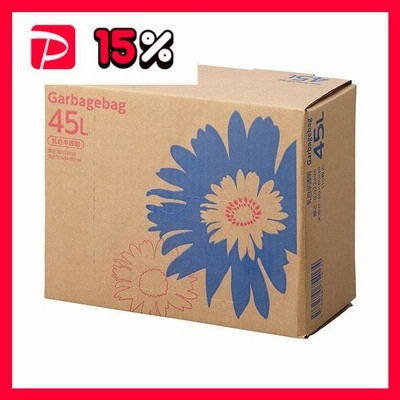 （まとめ）TANOSEE ゴミ袋 コンパクト乳白半透明 45L BOXタイプ 1箱（110枚）〔×5セット〕