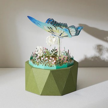 知音JEAN 3D紙雷射音樂盒材料包-(9029001)蝴蝶