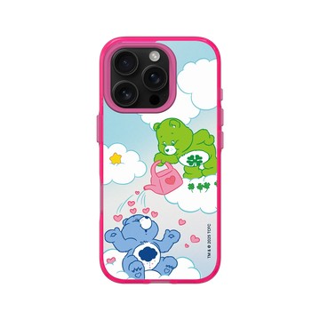 iPhone 16 Pro Clear 粉漾桃 - Care Bears - 雨愛灌溉