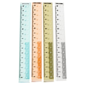 15CM 壓克力洞洞直尺(顏色隨機出貨)