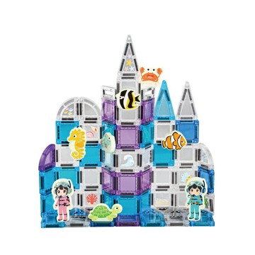 【小牛津】Okids博士積木-口袋樂園海底王國磁力片-86pcs(鐵盒裝/迷你磁力片/STEAM玩具)★衛立兒生活館★