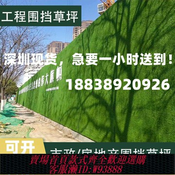 {台灣公司貨 可打統編}工地圍擋草坪市政工程綠化仿真草皮人工假草坪外墻戶外圍墻草坪