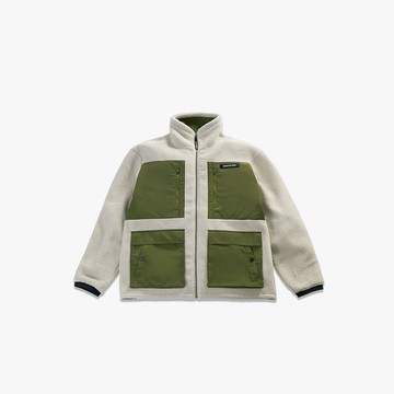 中性立領拼接抓絨外套_Greenwood Jacket