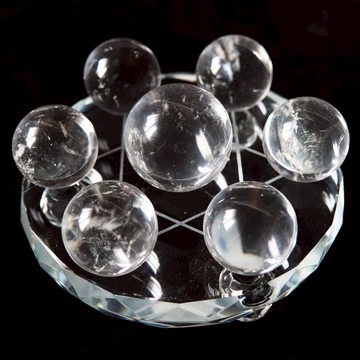 晶魁天然白水晶球七星陣擺件辦公室家居玄關裝飾學生流行禮品