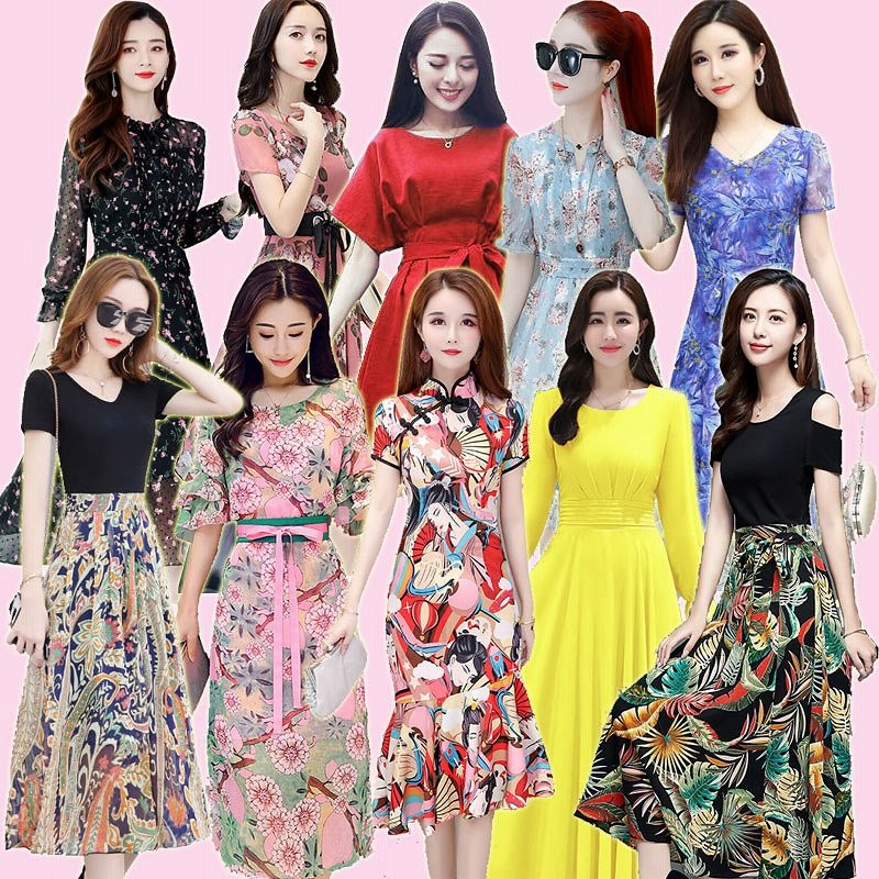 韓国ワンピース レディース シフォンワンピース 夏 春 ワンピース ストライプ 半袖 ミディアム ロング スカート ロングスカート 通販 Lineポイント最大1 0 Get Lineショッピング