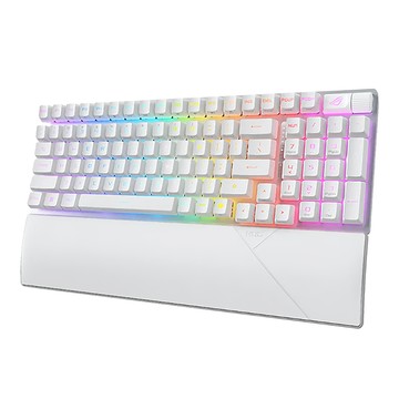 ASUS 華碩 REPUBLIC OF GAMERS ROG Strix Scope II 96 Wireless 無線電競鍵盤  白色  青軸