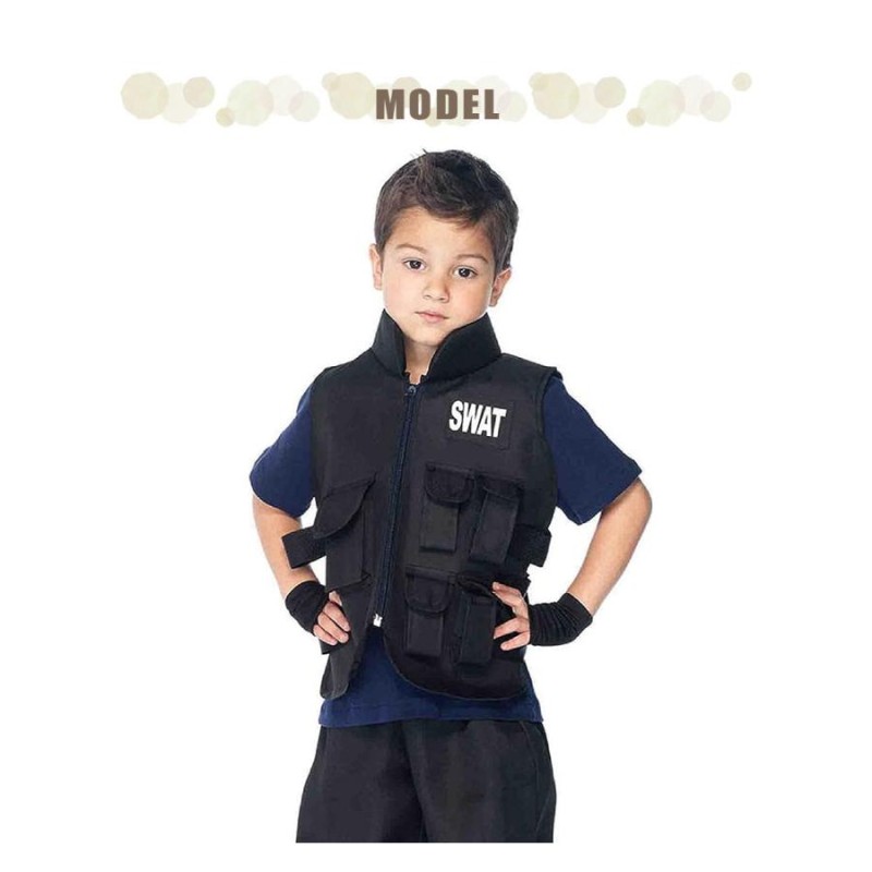 ハロウィン コスプレ ポリス 子供用SWAT スワット・２点セット 4〜12歳