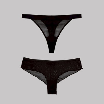 ornoir.co 女生黑色內褲組合福袋 - L