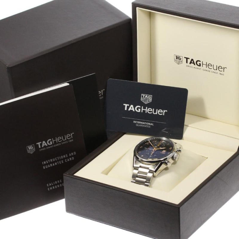 ☆箱・保証書付き【TAG HEUER】タグホイヤー カレラ クロノグラフ CAR2014-4 自動巻き メンズ | LINEショッピング