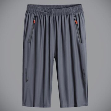 冰絲褲男夏季2025新款透氣男士7分褲短袖寬松運動休閑褲速干短褲