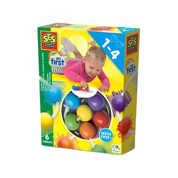 荷蘭SES Creative - 幼兒彩色串珠蠟筆球6色