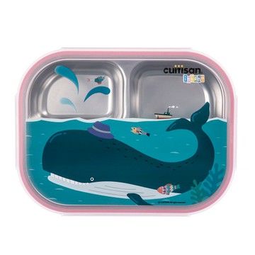 Cuitisan 酷藝師 小鯨三格餐具-威尼斯紅