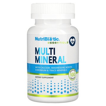 NutriBiotic, Essentials 多礦物質，100 粒無麩質膠囊