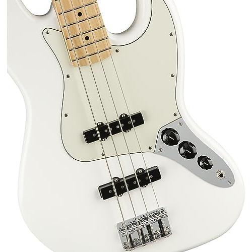 フェンダーPlayer Jazz Bass Left-Handed Electric Guitar Polar White Bundle with