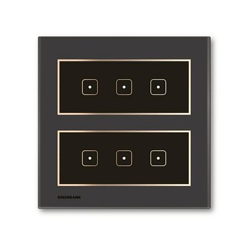 綠銀G-Switch T1支援蘋果Apple Home 無線智能六開關(石墨色)