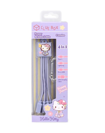 4合1數據傳輸和充電線 - Hello Kitty