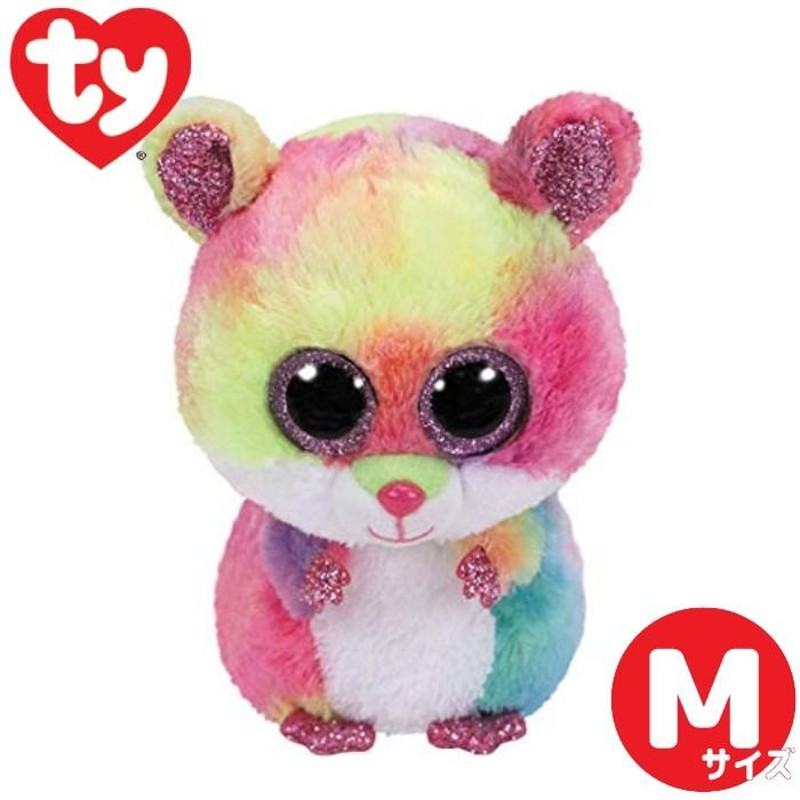 TY ぬいぐるみ ロドニー ハムスター Mサイズ 15cm Beanie Boo's ピンク