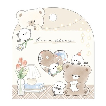 CRUX 袋裝貼紙(21入)-熊日記 墊腳石購物網