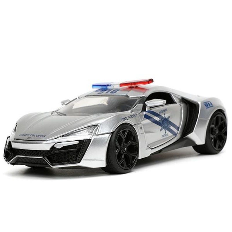 JADATOYS 1/24 HYPERSPEC Lykan Hypersport Highway Patrol Silver 