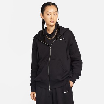 NIKE 外套 女款 連帽外套 運動 AS W NSW PHNX FLC FZ OS HOODIE 黑 DQ5759-010 (3S3971)