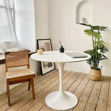 免運/開立發票 現代簡約洽談桌椅北歐陽臺休閑接待咖啡奶茶店餐桌郁金香小圓桌子 最低價 快速出貨