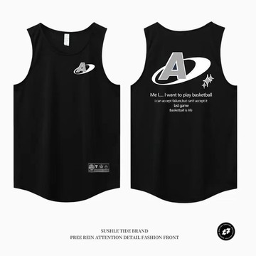 美式籃球圓領運動背心男女夏季寬鬆透氣速幹訓練球服坎肩球衣潮牌男士排汗運動背心 男士透氣薄款坎肩上衣 男士運動訓練無袖T恤