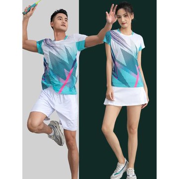 球衣羽毛球男女速干褲裙情侶裝短袖透氣比賽服球服乒乓球運動套裝