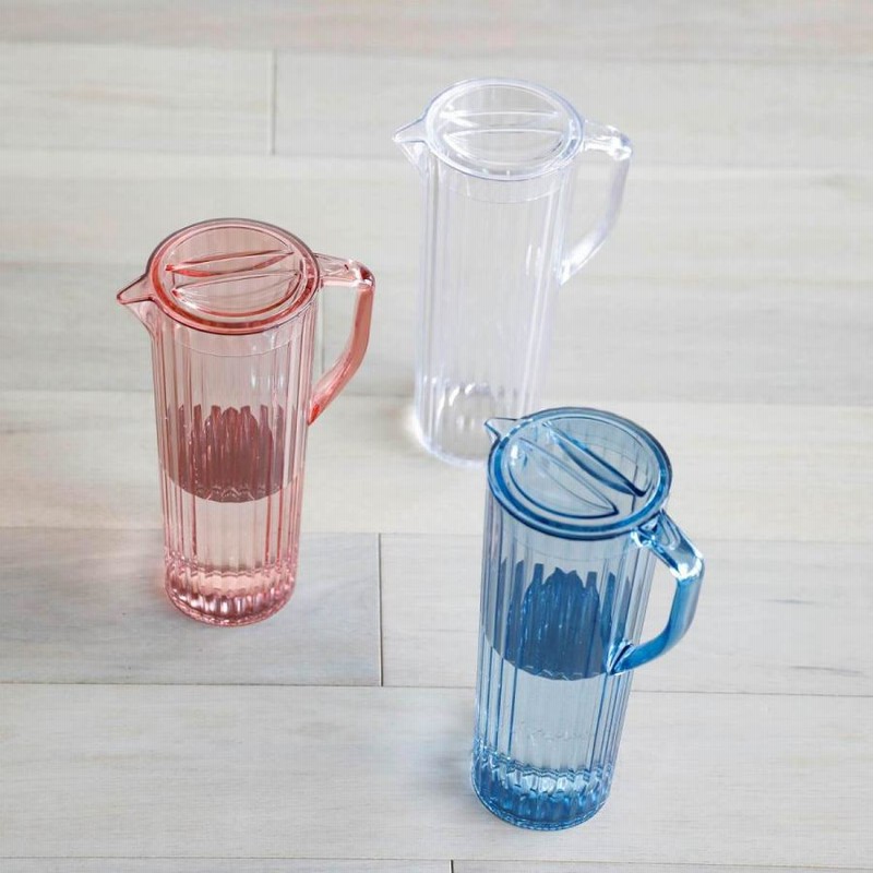 水筒 ピッチャー 冷水筒 1 2l ブルー 大容量 透明感 硝子風 おしゃれ 水出し 広口 樹脂製 耐熱温度80度 通販 Lineポイント最大get Lineショッピング
