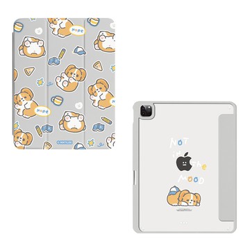 【插畫家聯名】柯基犬卡卡Not In The Mood 強悍磁吸iPad三折保護殼