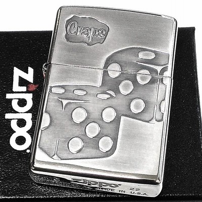 ZIPPO ライター ダイス GAME サイコロ ジッポ シルバーイブシ 両面加工 