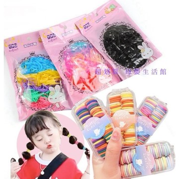 現貨〔兒童髮圈B8K】多色高彈力彩色橡皮筋 黑色皮筋 ♥ 不咬髮不傷髮 高彈耐用 橡皮筋 髮圈 女童女孩 編髮造型