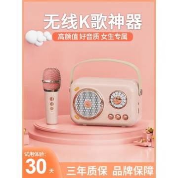 艾碩美麥克風話筒音響一體無線藍牙全民K歌兒童家用唱歌家庭ktv