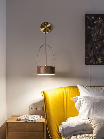 床頭燈新中式創意過道走廊墻壁燈北歐輕奢風客廳裝飾壁燈