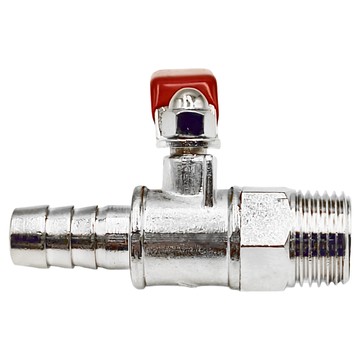 新多多小舖 單口瓦斯考克 四分外牙+4分插心  銀色 + 紅色  1個