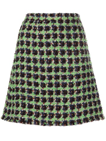 ETRO - high-waisted bouclé miniskirt - women - Mohair/Wool/Alpaca Wool/Polyester/Polyamide/Viscose/Viscose/Acetate/Cotton - 40 - Green
