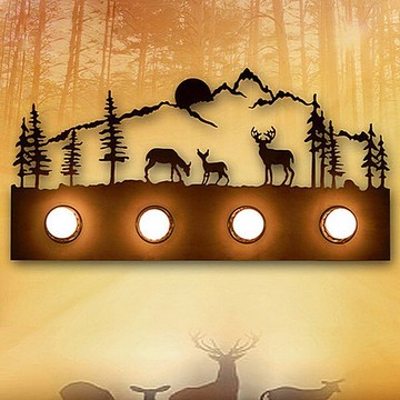 【威森家居】北歐 黑鐵森林野鹿壁燈 現貨原木工業風現代簡約復古吸頂燈吊燈壁燈大廳客廳臥室陽台燈具LED設計師 L170109