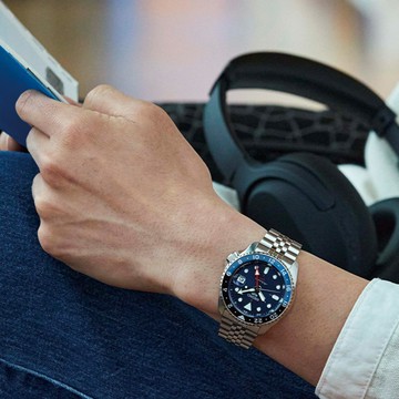 SEIKO 精工 5 Sports 系列 GMT 兩地時間機械腕錶-(4R34-00A0B/SSK003K1)