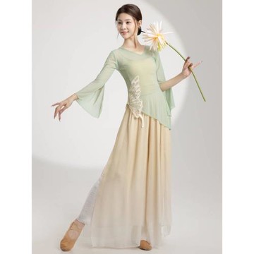 品牌古典舞蹈練功服女上衣身韻服飄逸紗衣吊帶中國舞演出服裝長褲