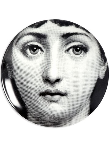 Fornasetti - Tema E Variazioni N1 wall plate (26cm) - unisex - Porcelain - One Size - Black
